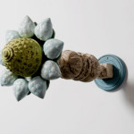 porcelain and handmade glaze cone 6, Victorian gingerbread architectural elements, 12” x 12” x 22”, 2007