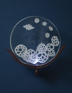 Water Droplets detail | Jenni Ward ceramic sculpture
