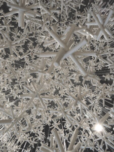 Patrons were invited to view this piece from underneath.  Detail of cascading starry forms.

Photo credit: Karl Griffiths Fulton