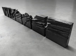 Hand pressed concrete reinforced with PVA fibers, Seattle Viaduct Rubble, pigment
