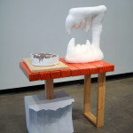 Chomp, 2012, 48” x 36” x 20”, ceramic and mixed media