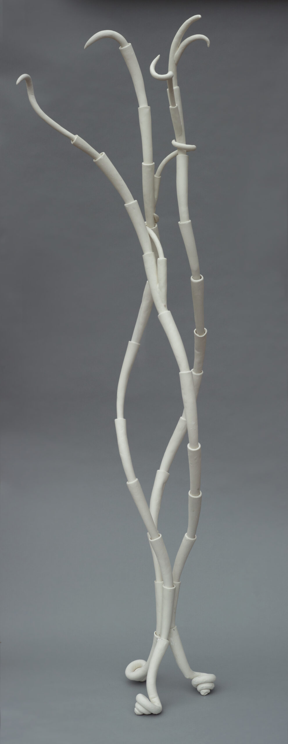 7’2″ high ceramic Southern Ice porcelain, hand made into paper clay
