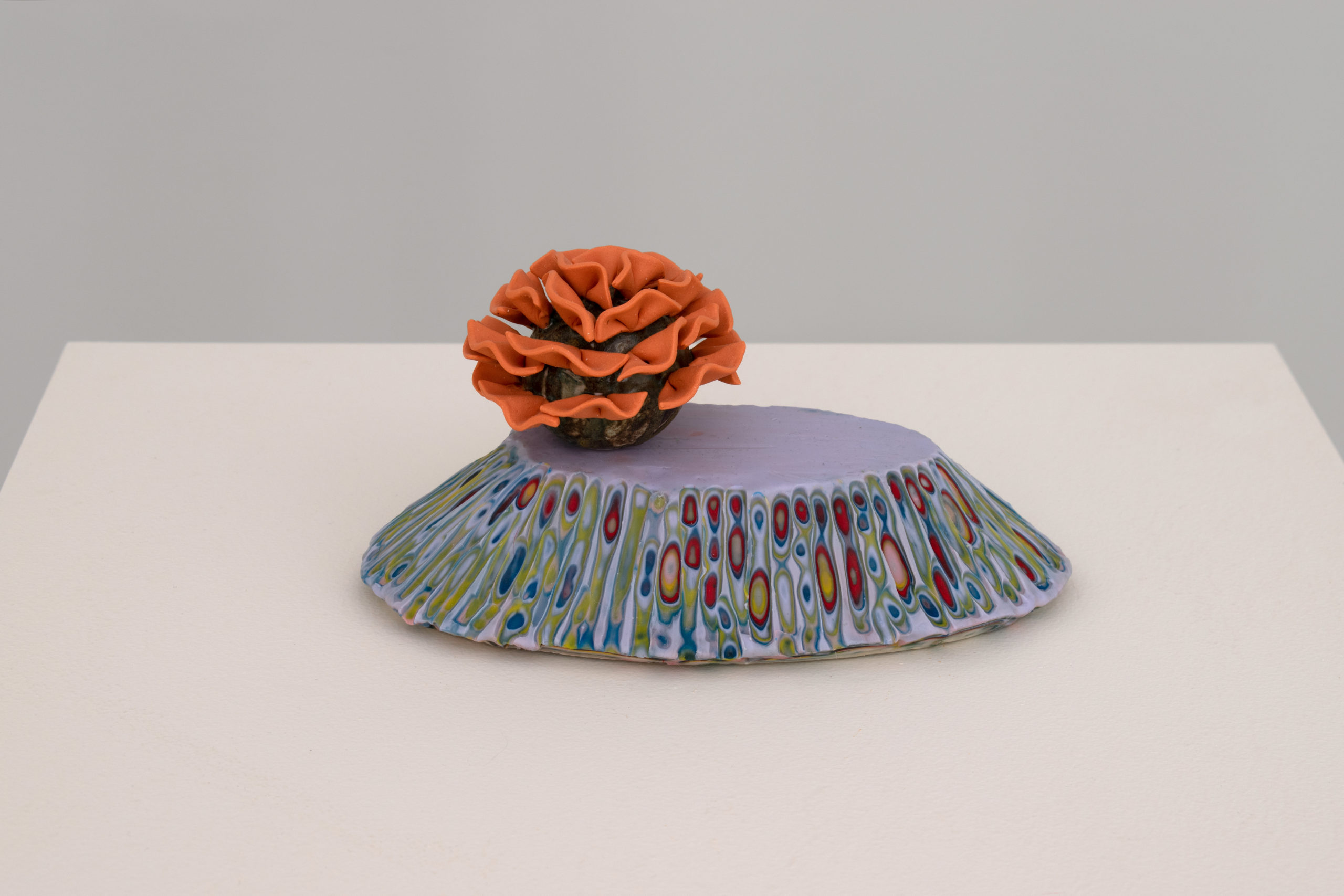 Ceramic, colored porcelain, encaustic wax
