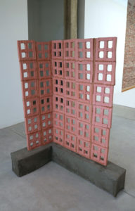 yellow ochre, terra sigillata, mortar, steel, putty