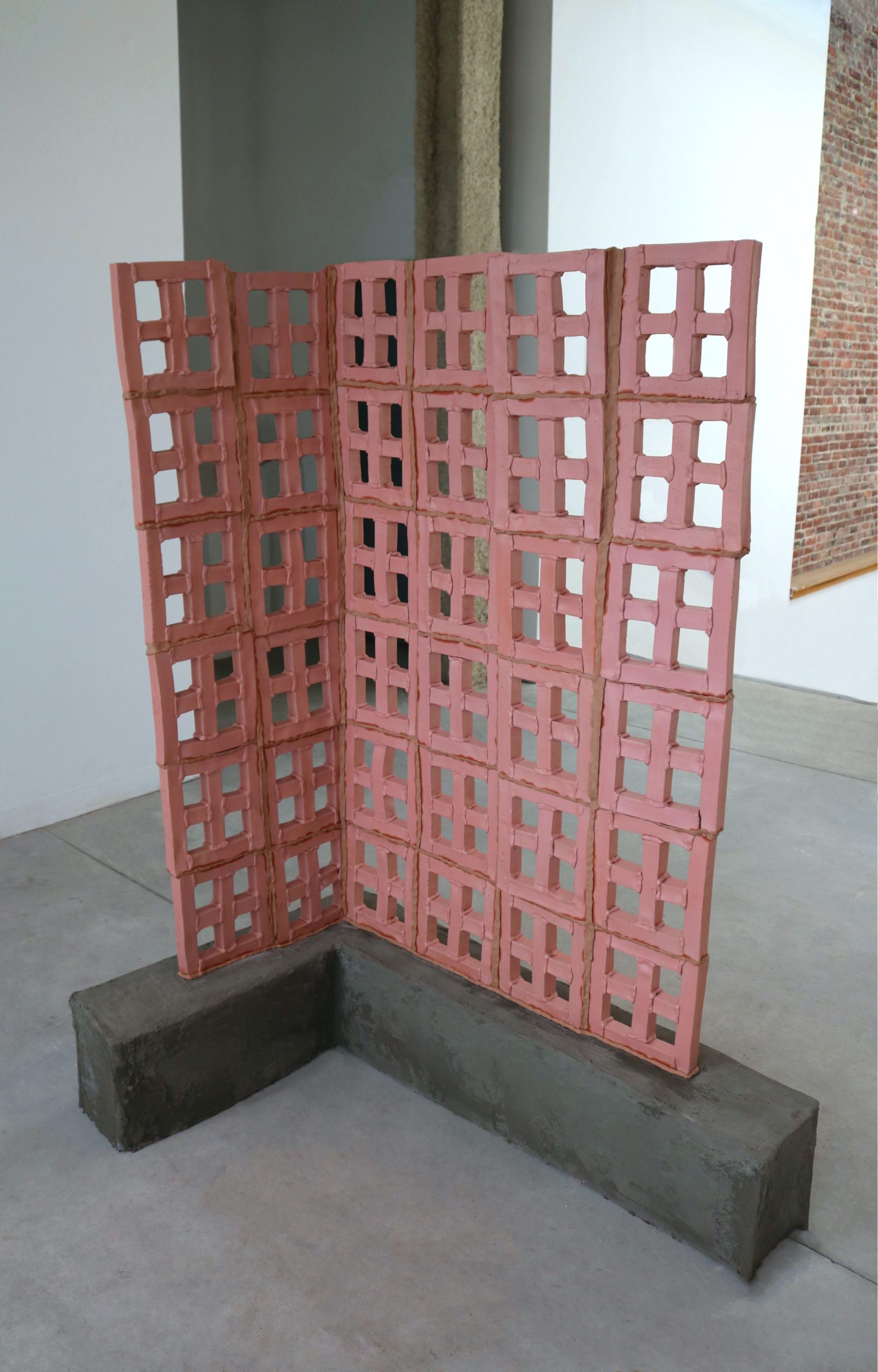 yellow ochre, terra sigillata, mortar, steel, putty