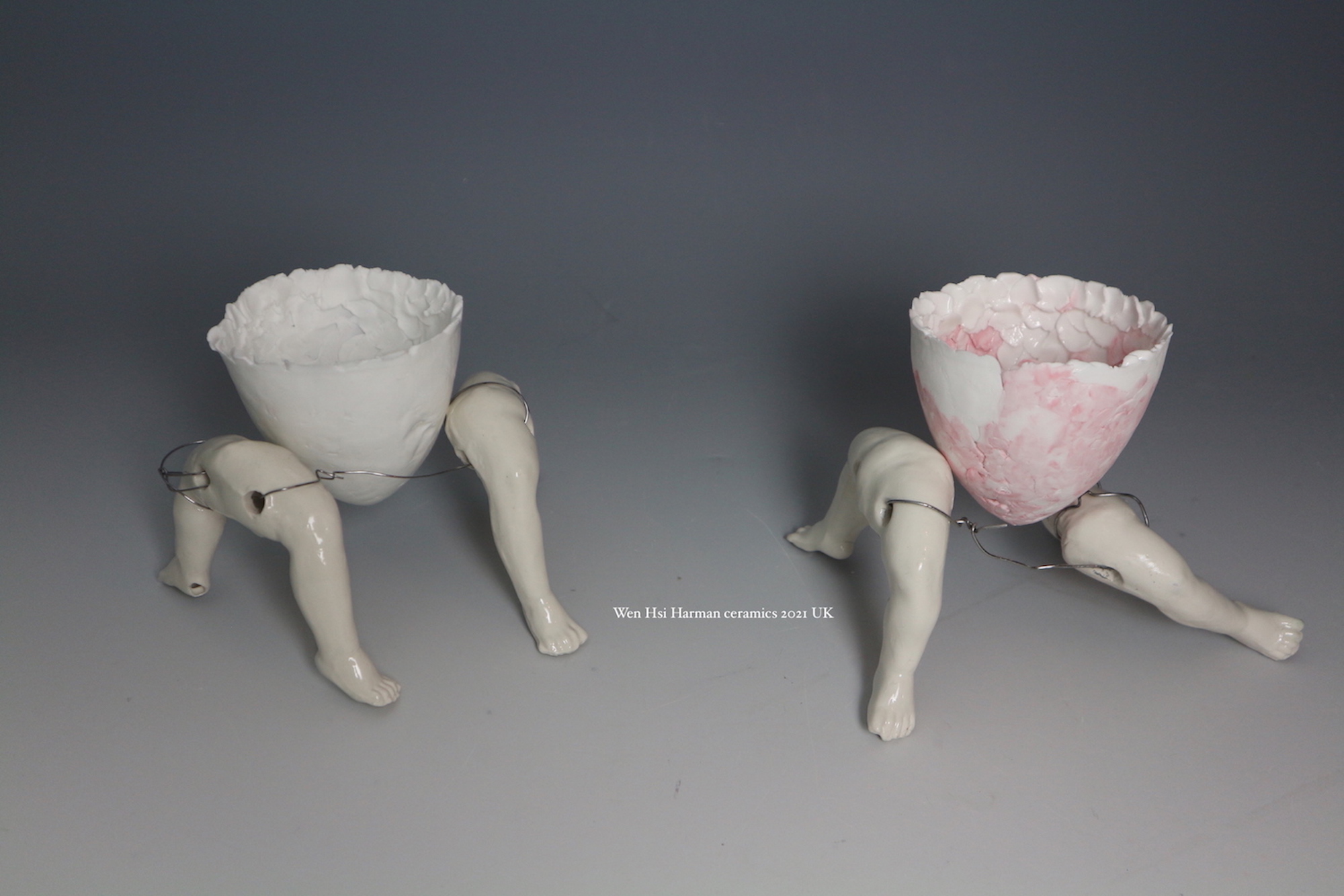 Bone China. Porcelain. Wire.