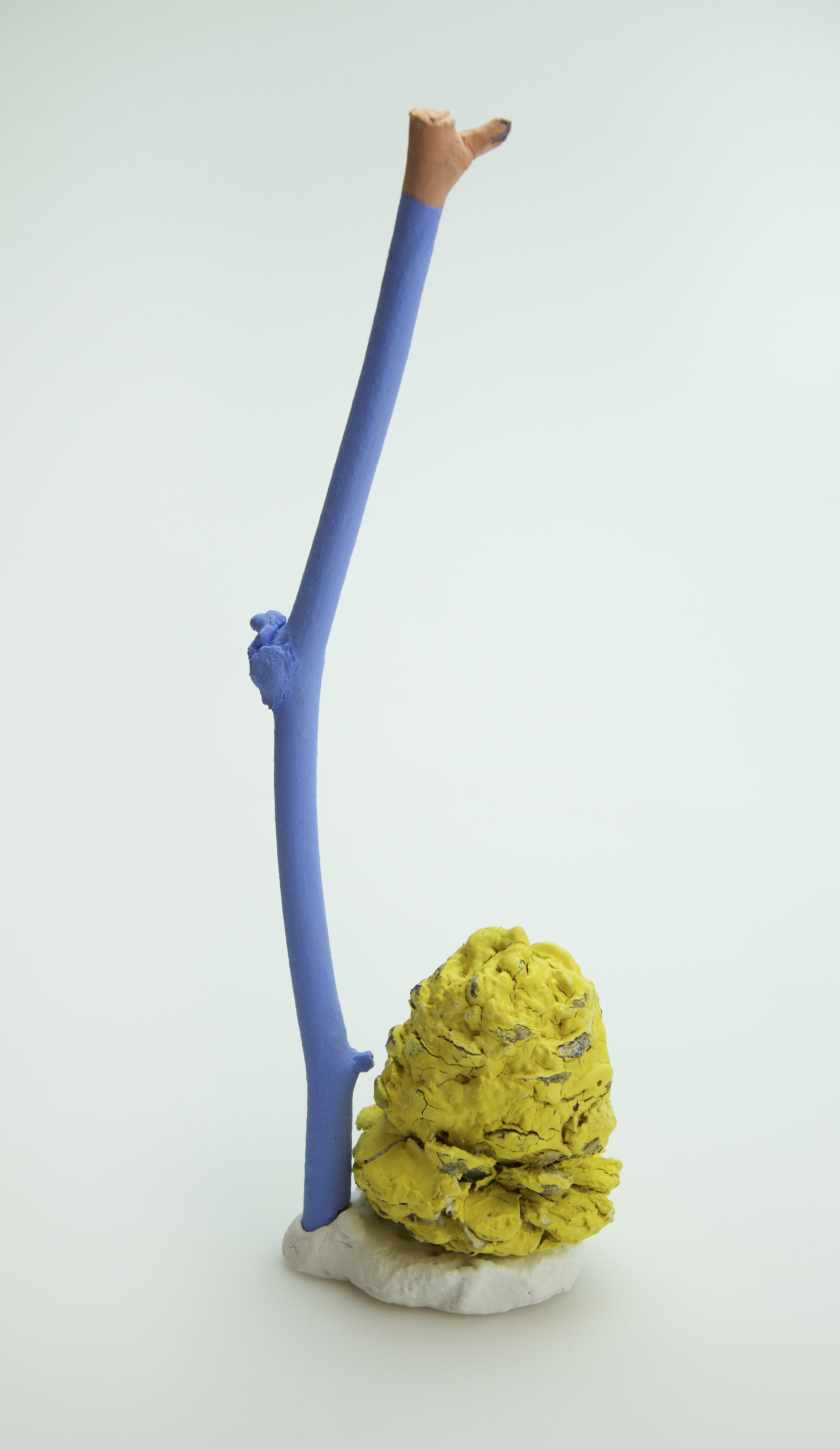 Fired and underglazed ceramic, cast paper additions