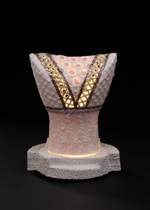 - Ceramic work from a research; Lace Ceramic Design from Thai Woman’s Apparel in the Reign of King Rama V- Rama VII- Lace texture from lace fabric