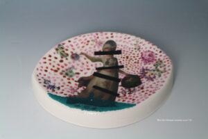 Earthenware. Digital transfers Lichte Porzellan Germany. enamels