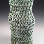 Stoneware, glaze, slips, oxides, Cone 6 Reduction, double wall, hand-built, 34h x 15w x 16d inches