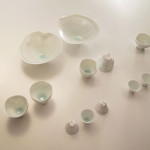 Porcelain, Bowl: 24 x 24 x 12 cm, cup: 10 x 10 x 10 cm, guinomi: 6 x 6 x 6 cm, 2012