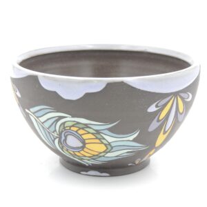 Peacock feather bowl