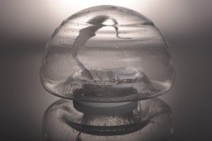 Glass object is also designed by the artist and it is made especcially for this artwork.