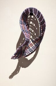 The spatial composition references textile patterns. I grew up encircled by the comfort of homemade textiles and now surround others in similar ways. Those soft and fleeting moments are captured in ceramic form as a gesture to sensorial memories of warmth and belonging.