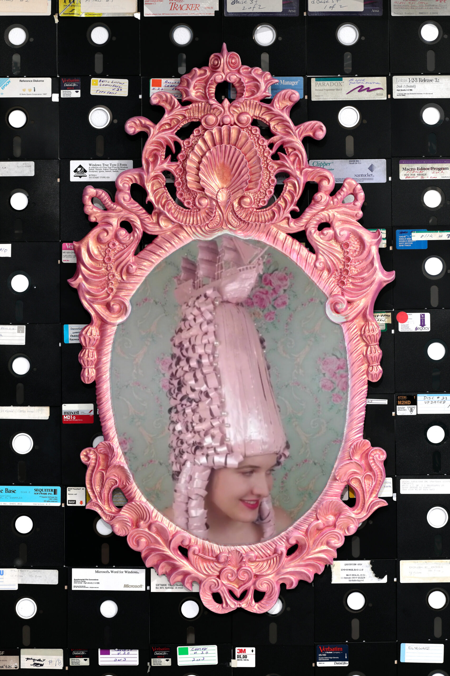 This work has video projected on it. All videos can be found on my website: ricecakesart.com
