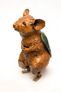 Piece includes components that were fired separately and attached post-firing.