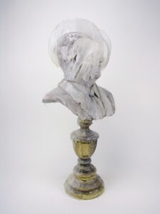 Full materials list: Earthenware, cast glass, living room lamp, underglaze, wax, resin