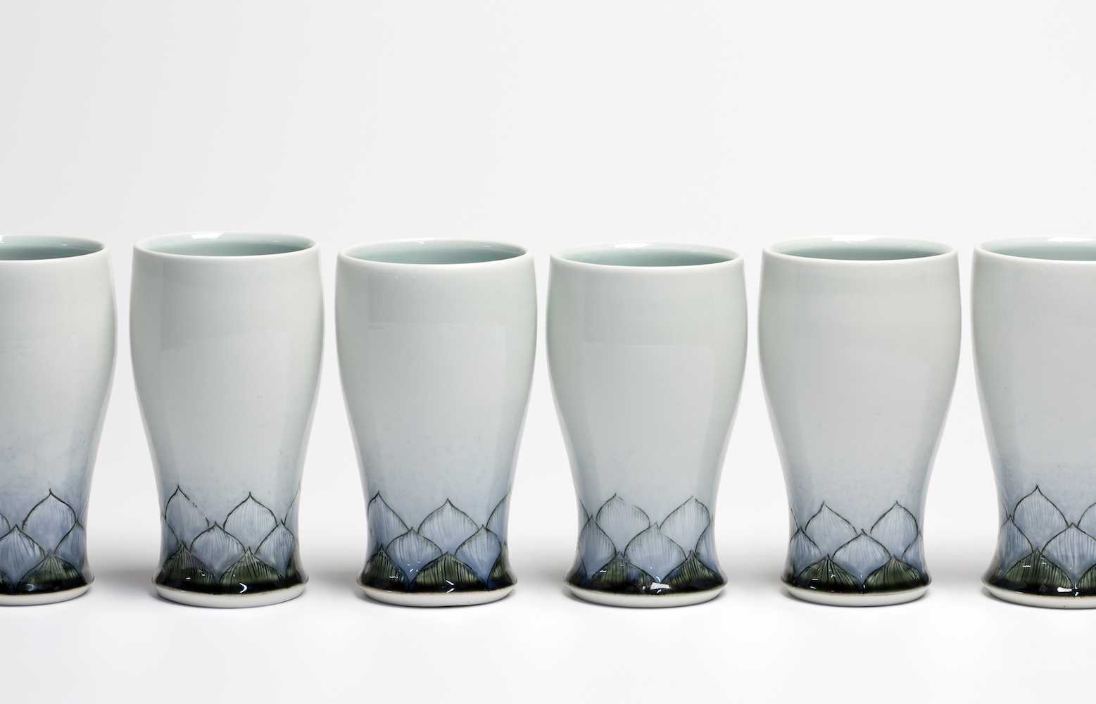 I have remade this series of cups multiple times over the years, tinkering with the proportions and surface design each time.