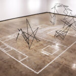 Materials include steel, powdered porcelain, fired porcelain, glass, and embroideries