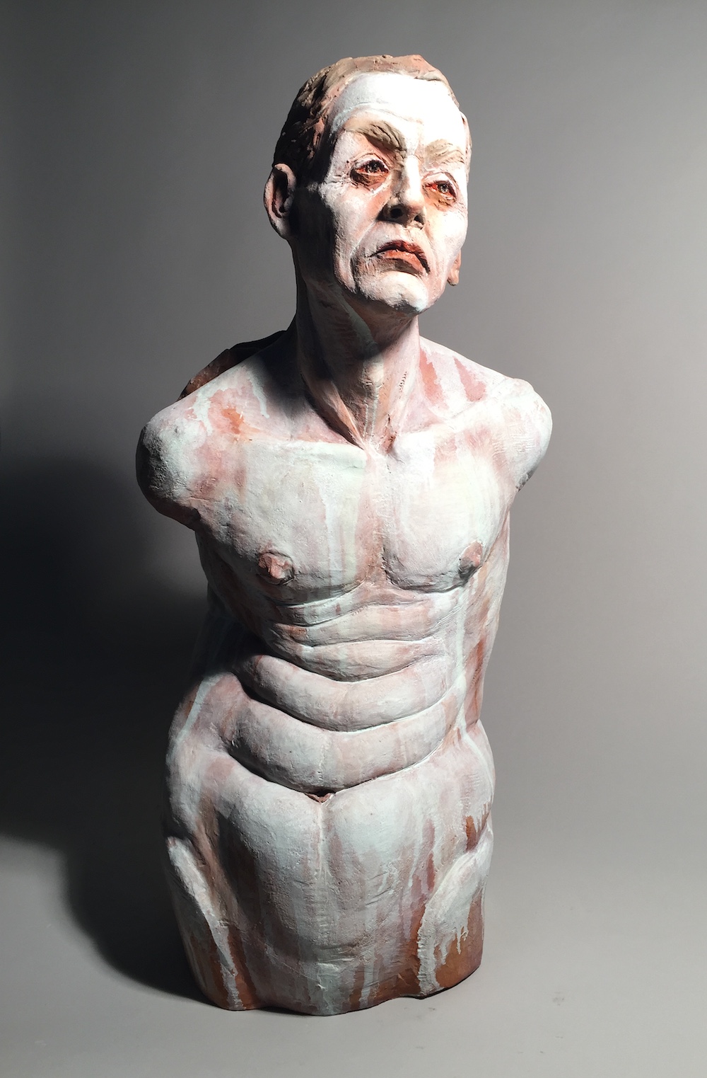 On My Back (back view) represents the pressures or responsibilities of life clawing on ones back as a burden. The figure has no arms representing how there is no control or power to stop the clutch.