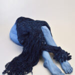 Hand dyed indigo fiber