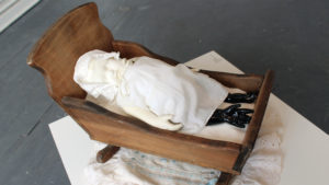 Porcelain, sugar, crib, antique linens