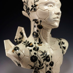 White Earthenware, Decals, Luster, H19.5" x L15.5" x W10.5", 2015