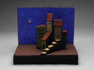 Display on a pedestal or hang on the wall.