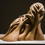 Guardians (right), 19 x 15 x 15 inches, Porcelain, Oil