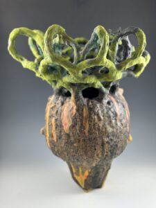 The title of this work refers to the star Gliese 581, which is a star roughly 20 parcecs from Earth that contains the first known planet to occupy the habitable zone of another star. This star and exoplanet has been important in my practice as a way to connect ceramics to the discovery of life on other worlds. Where life is posited to exist, water must also be present, which in turn requires clay. This vessel references all of these elements, the possibility of life as a container for water.