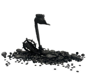 A four-page, full-color, broadsheet zine was created to go with this sculpture.