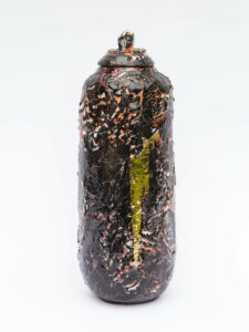 The Eruptive Pillar is work from No Name collection dealing with ocean pollution and with metal waste in the waters worldwide. The shape is traditional Greece vase pointing on Greece as one of the largest shipbuilder in the past.