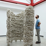 2012, clay slip, fiber insulation, cement, metal rods, 87 x 63 x 63 in.