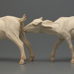 Do I dare to eat a peach?, 9"h x 25"l x 6.5"d, 2006, stoneware