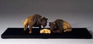 Smoke fired buffaloes