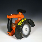 2013, 10” x 12” x 8”, Terra Cotta, Glazes, Tool Dip, and Cold Glazes. Hand Built with press mold additions. Fired to cone 6.