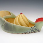 Porcelain, Wheel thrown and hand built, Cone 6 Electric
