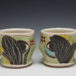 cone 6 porcelain, slip, terra sig., glaze 2017