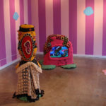 2018, Installation: ceramics, metal, wood, fabric, wool, wire, paint, epoxy, video, 156 x 216 x 216”