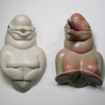 2016. Each 5”x 7”x 3”. Stoneware, Glaze.