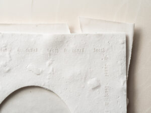 Material: Ceramic, felt, wax and wood 
Making Process:  Tape-casted, laser cutter used to outline text, then hand cut words. Felt backed and cushioned tape-casted document. Wax coated wood.

*The boarded words "death & taxes" comes from "Our new  Constitution is now established, and has an appearance that promises permanency; but in this world nothing can be said to be certain, except death and taxes.” - Benjamin Franklin