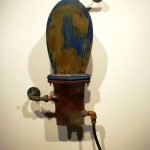 Wood-fired Stoneware and steel, 21 x 10 x 46 inches, 2012