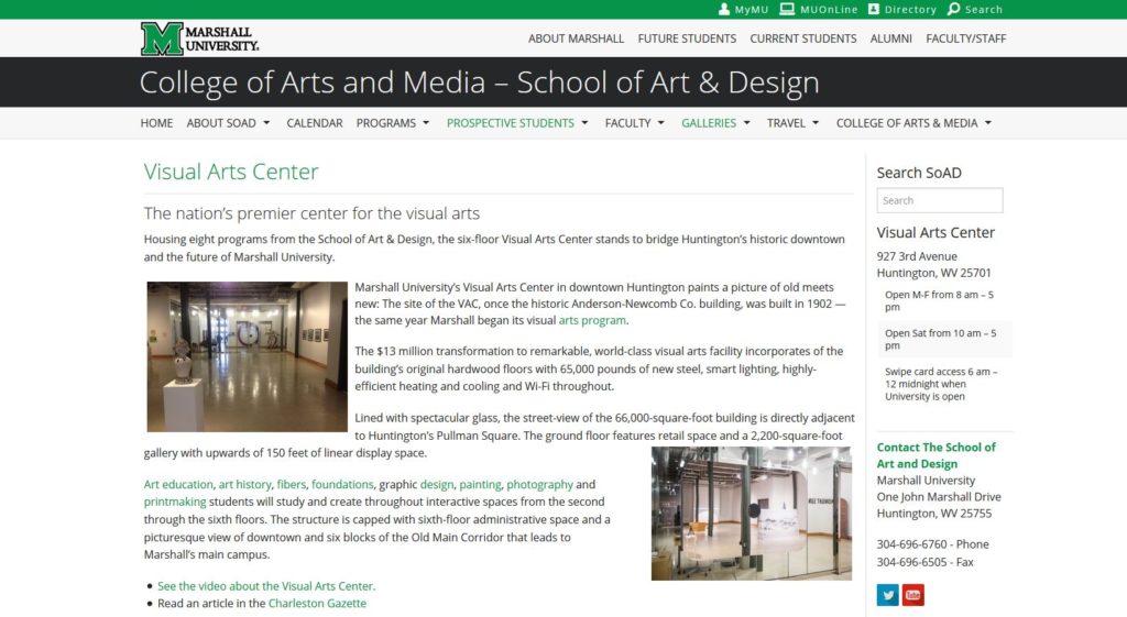 Carroll Gallery at Marshall University