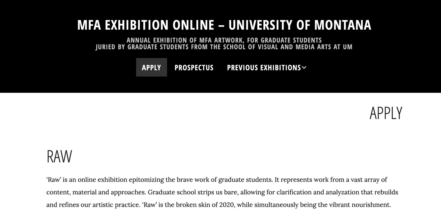 MFA Online Exhibition