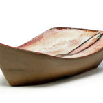 4” H x 14” L x 10” W, Hand-built stoneware with underglaze decoration, 2017