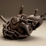 stoneware, lustre, 7" x 12 1/4" x 6", 2006