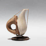 3D printed Spout, Metal spring and base, rubber band, Shard of an archeological handle, 14 x 8 cm. 2013