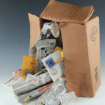 Hand built stoneware and porcelain clay, underglazes, wire, printing blocks