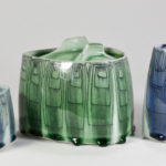 Reduction-fired porcelain, thrown, altered, carved and hand built, Dimensions vary, 2016