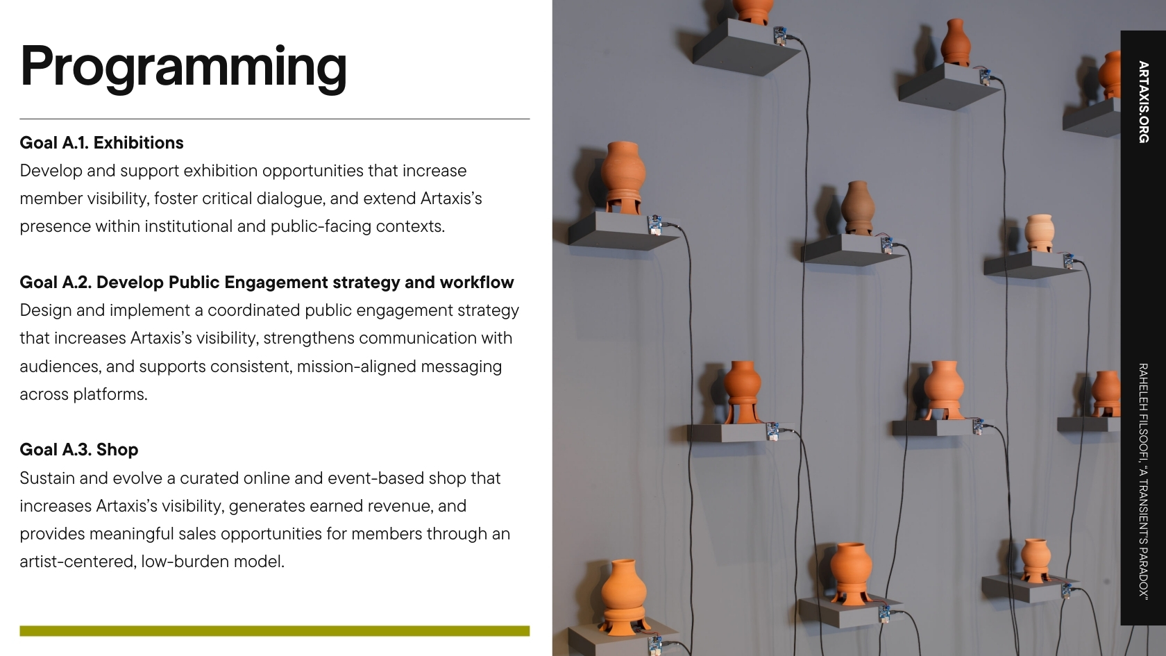 Artaxis Strategic Plan, page 6